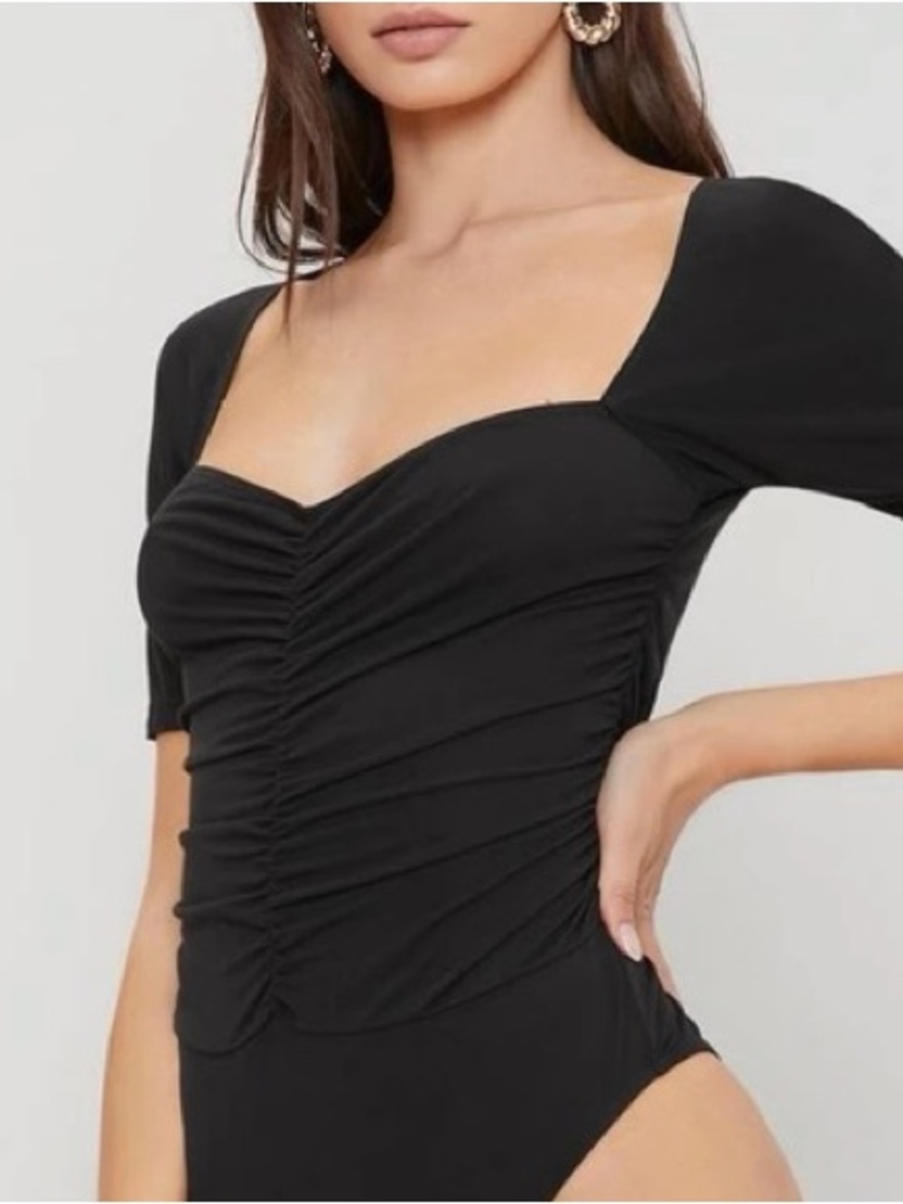 ASTR Sweetheart Rouched Body Suit
